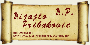 Mijajlo Pribaković vizit kartica